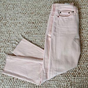 Levi's Jeans | High Rise Straight Leg Jean in Baby Pink w/ Button Fly | Size 27